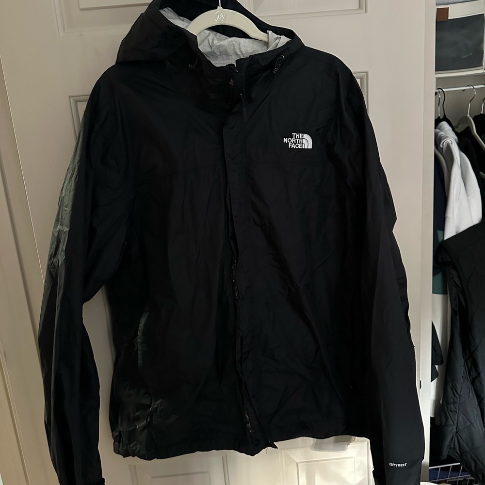 The North Face - Men's XL Black Raincoat